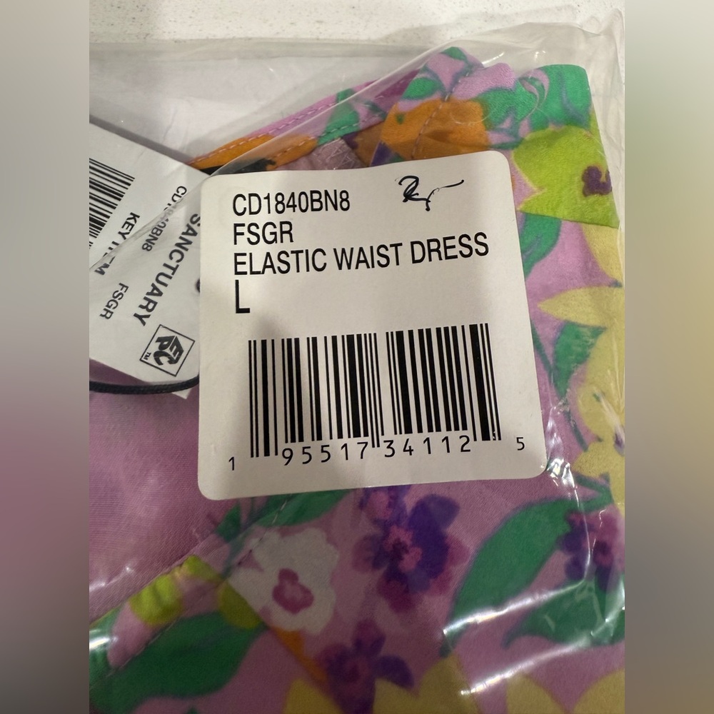 NWT Sanctuary Women's Long-Sleeve Cut-Out Dress-Fresh Garden - Picture 6 of 9